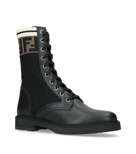 all black fendi boots|Fendi military boots.